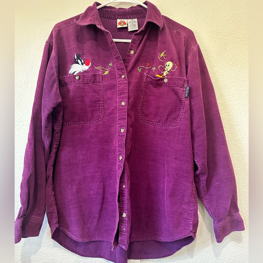 Tweety Bird Button Up size Medium